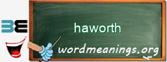 WordMeaning blackboard for haworth